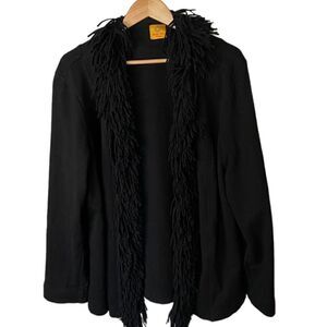 Unique Black Jacket Cardigan - Size XL